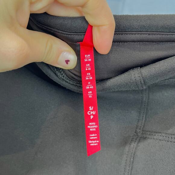 SPANX  Petite S PS Faux Suede Leggings 20322Q Seamed Slimming Stretch Brown - Picture 7 of 9